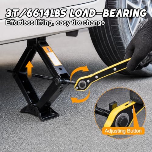 17.4" RV Trailer Camper Stabilizer Leveling Scissor Jacks, 6614lbs RV - Image 2