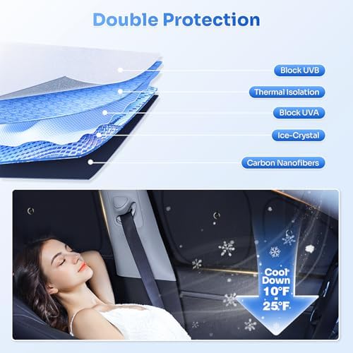 Canvcle Upgraded Window Shades for 2016-2021 Tesla Model X Accessories - Image 5