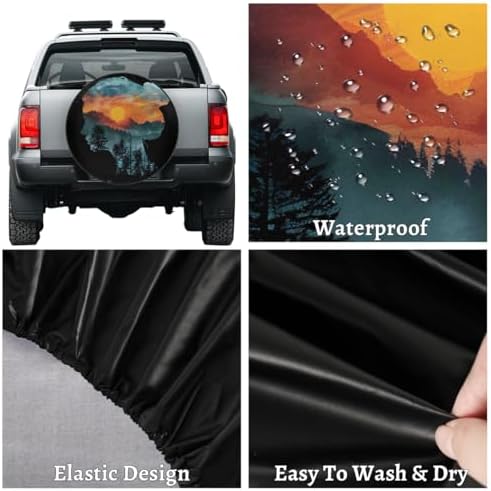 View Girl Forest Spare Tire Cover Dust-Proof Wheel Protector - Image 4