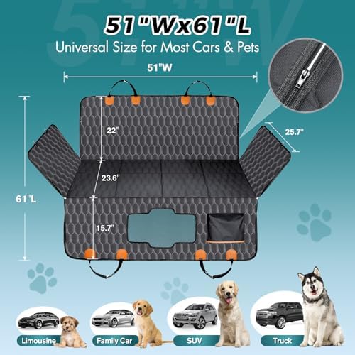 Chumajor L Back Seat Extender for Dogs, Hard Bottom, Waterproof, 400 lb - Image 4