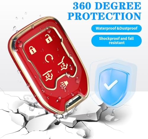 for Chevy GMC Key Fob Cover 6 Buttons Key Case 2016-2025 - Image 5