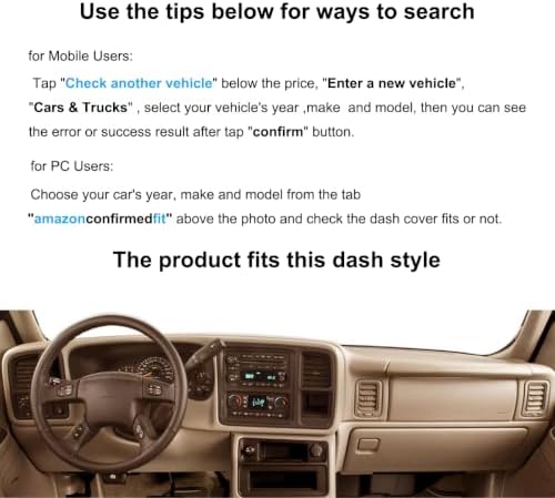Yiz Dash Cover Mat for 1999-2006 GMC Sierra/Chevy Silverado Y55 - Image 2