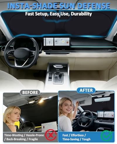 INSAUTO Windshield Sun Shade for Ford Fiesta 2017-2023 2024 2025 2026 - Image 4