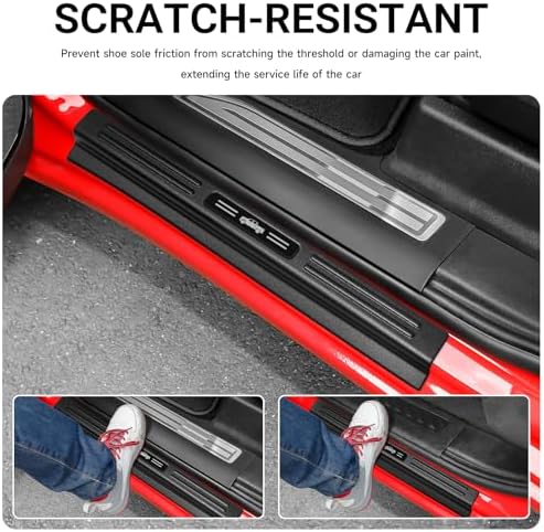 4PCS Door Sill Protector for 2019-2026 Chevy Silverado GMC Sierra 1500 Door - Image 3