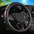 3D Massage Car Steering Wheel Cover, 14.5-15 Inch Universal Brown Carbon Fibre by ExquisiteCarAccessories