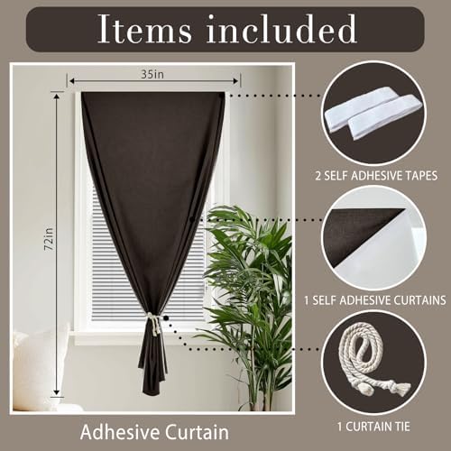 100% Blackout Self Adhesive Curtains Portable Curtain Simple and Easy to - Image 6