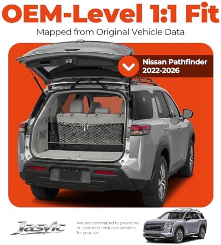 3-Layer Cargo Net for Nissan Pathfinder 2022-2026, Zoned Storage Cargo Nets - Image 3