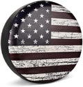 USA Flag Spare Tire Cover Waterproof PVC Leather by JaykeJoy