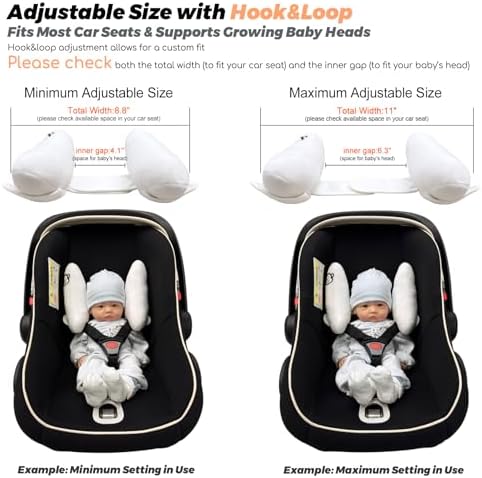 Adjustable Baby Head Support, U-Shaped Travel Pillow - Image 2