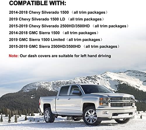 Yiz Dash Cover for GMC Sierra/Chevy Silverado 1500 2014-2018 Y32 - Image 4