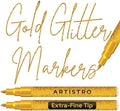 ARTISTRO Glitter Gold Acrylic Paint Markers by ARTISTRO
