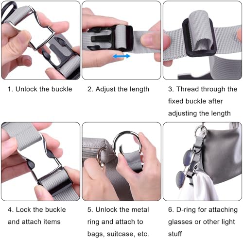 Wisdompro Jacket Gripper Strap for Travel, Add a Bag Luggage Straps - Image 5