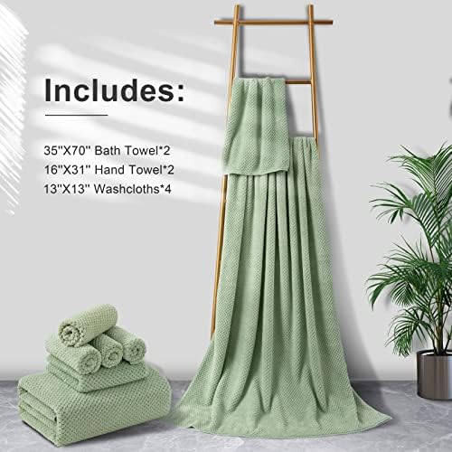 8-Piece Bath Towel Set, 2 Extra Large Bath Towel Sheets, 2 Hand Towels and 4 - Image 6