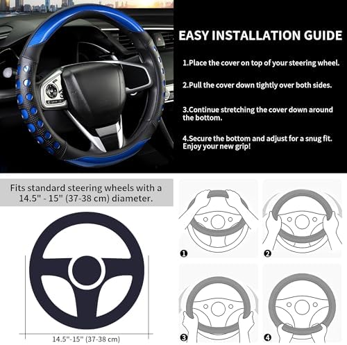 PU Leather Car Steering Wheel Cover - Image 5