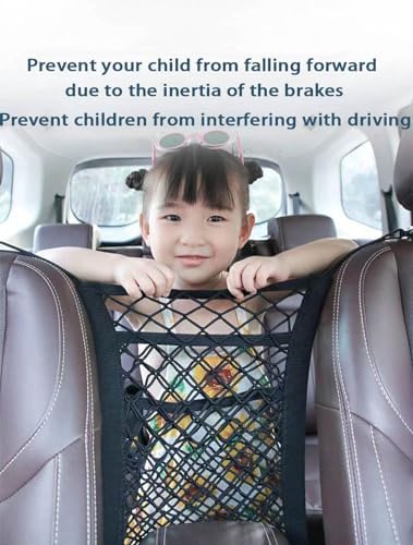 Universal Car Front Seat Net Pocket Organizer, Stretchable Hanging Storage Net - Image 4