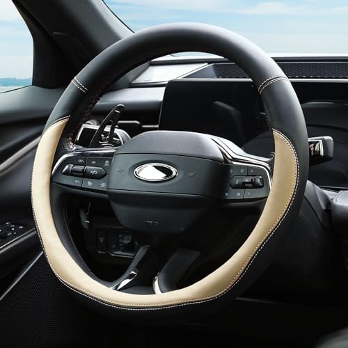 Valleycomfy Microfiber Leather Steering Wheel Cover Universal 15 inch - Image 2