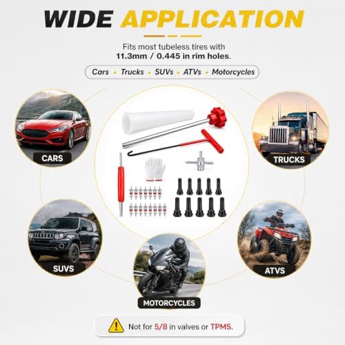 31PCS Quick Change Tire Valve Core Tool Kit, Replace Valve Stem Without - Image 5
