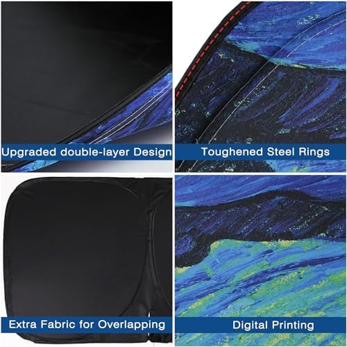 Car Windshield Sun Shade Reflective UV Foldable Front Sunshade - Image 4