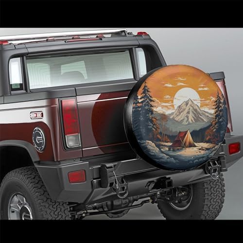 Mountains Nature Sunset Scenery Spare Tire Cover Wheel Protectors - Image 6