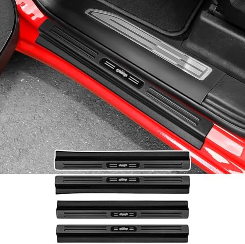 4PCS Door Sill Protector for 2019-2026 Chevy Silverado GMC Sierra 1500 Door by DWKJMYCP