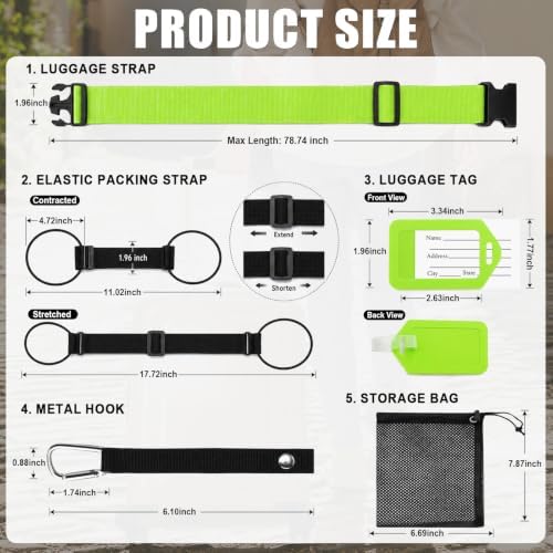 6PCS Adjustable Luggage Connector Straps - Image 2
