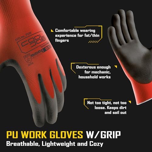 COOLJOB 12/60 Pairs Safety Work Gloves Pack Bulk - Image 2