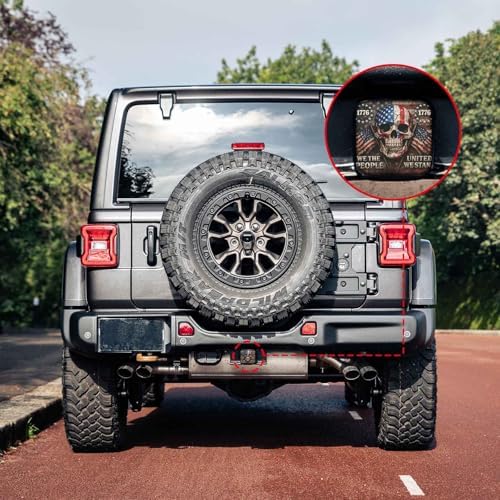 2 Inch American Flag Skull Trailer Hitch Cover Rubber Receiver Tube Plug Cap - Image 6