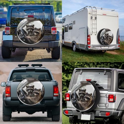 Raccoon Spare Tire Cover 16in Spare Wheel Covers Tire Storage Cover - Image 6