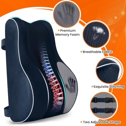 CloudBliss Lumbar Support Pillow, Memory Foam - Image 4