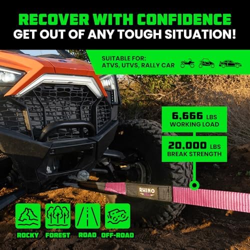 Rhino USA Offroad Recovery Tow Strap - Image 4
