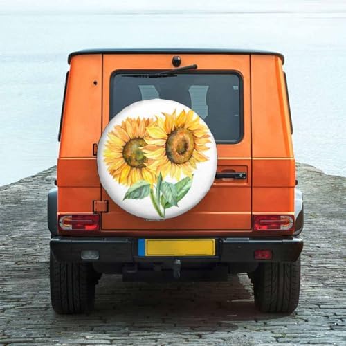 Sunflower Spare Tire Cover Yellow Sunflower Wheel Covers - Image 2