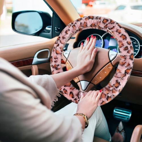 Accmor Fuzzy Steering Wheel Cover, Universal Fit Fur Car Wheel Cover & - Image 6