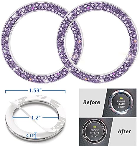 ToBeQueen Purple Bling Car Accessories Set - Image 7