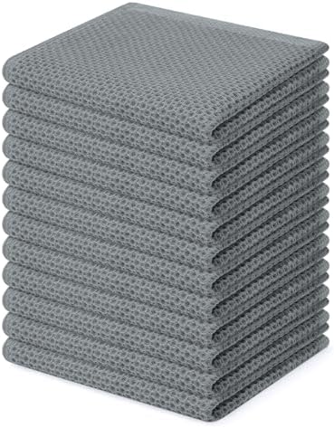 Homaxy 100% Cotton Waffle Weave Kitchen Dish Cloths 12-Pack by Homaxy