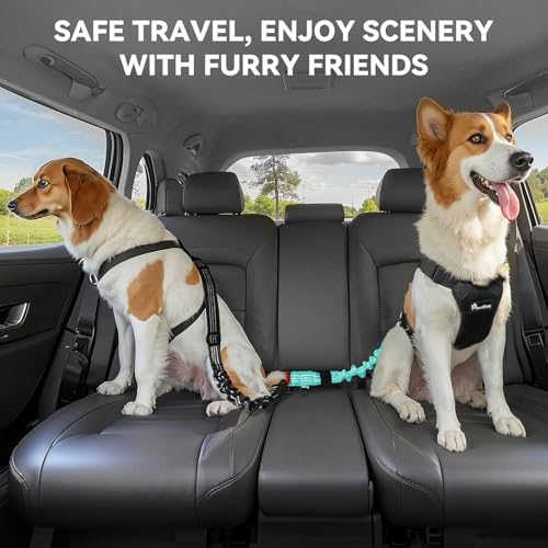 Pawaboo 2Pack Dog Car Seatbelt, 3-in-1 Dog Tether - Image 7