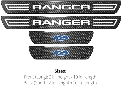 iPick Image for Ford Ranger X-Large Black Real Carbon Fiber 4 Pcs Universal - Image 2