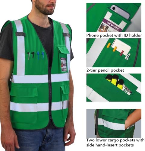 Dib Safety Hi Vis Reflective Safety Vest - Image 3