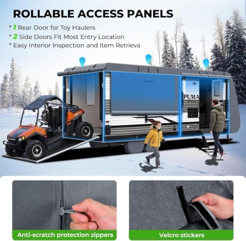 Fonzier RV Cover, Heavy Duty 9 Layers Travel Trailer Cover - Image 6