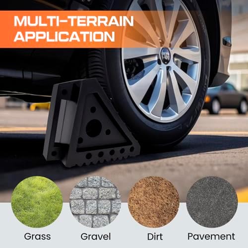 Taifa 4PCS Heavy Duty Rubber Wheel Chocks - Image 6