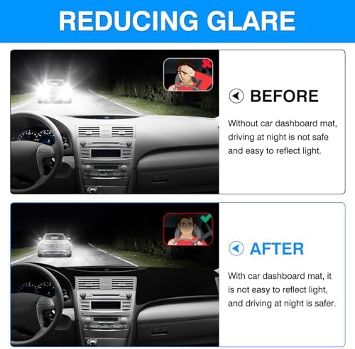 Autorder Dashboard Cover Mat for 2007-2011 Toyota Camry Accessories Dash Cover - Image 4