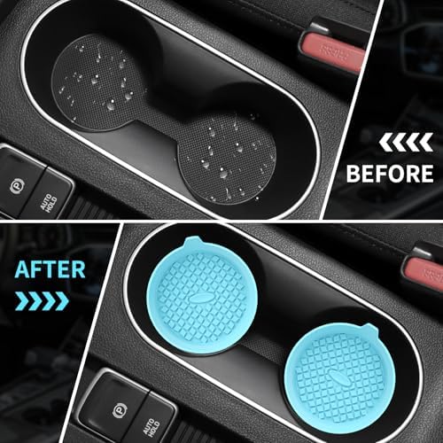 ME.FAN Car Cup Holder Coasters Silicone Cups Mats, Automotive Universal - Image 5