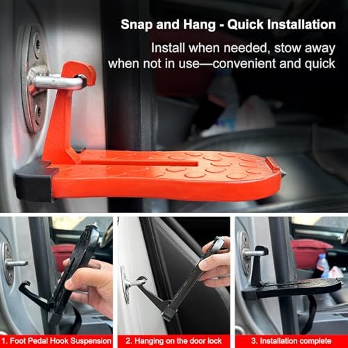 Car Door Step Ladder red - Image 2