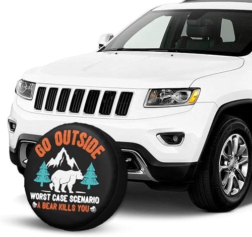 Go Outside Worst Case Scenario a Bear Kills You Rv Spare Tire Cover, Camper - Image 2