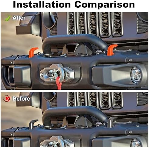 JWWY Tow Hook Protector Cover for Jeep Wrangler JK JL & Gladiator JT 4xe - Image 3