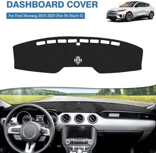 FIILINES Dash Cover for Ford Mustang 2015-2023, Dashboard Mat Exact Fit for - Image 2