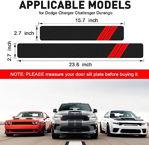 Door Sill Protector for Dodge Durango Challenger Charger Accessories - Image 2