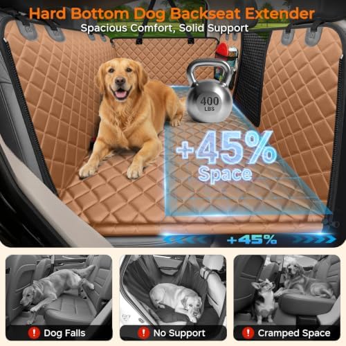 URPOWER Hard Bottom Dog Car Seat Cover, Back Seat Extender - Image 2
