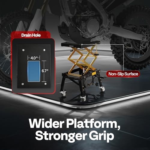 VIVOHOME 350 Lbs Hydraulic Motorcycle Lift Table Motorcycle Scissor Jack - Image 6