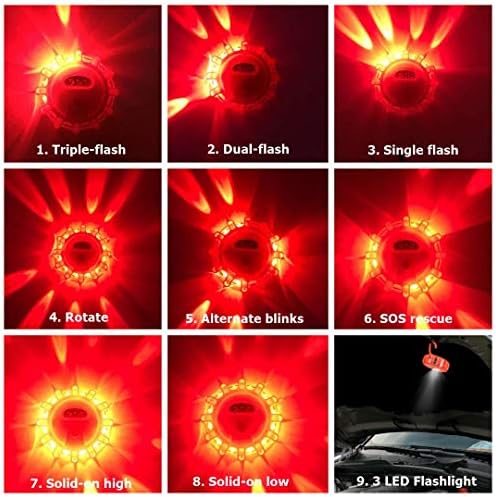 Ecoangel USB-C Rechargeable LED Road Flares Emergency Lights - Image 4