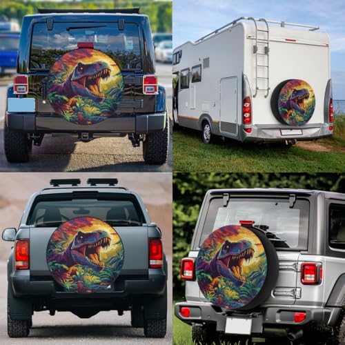 Cartoon Dinosaur Spare Tire Cover Dust-Proof Wheel Protector - Image 6